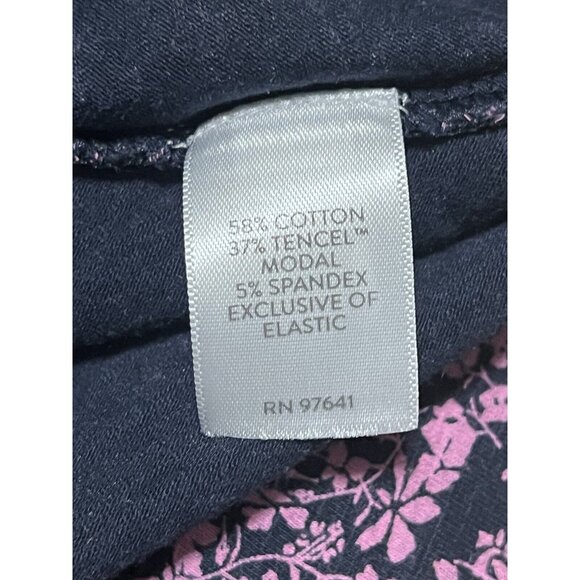 J Jill Top Size Measured Cotton Tencel Floral Keyhole Preppy Career Professional - Picture 8 of 9